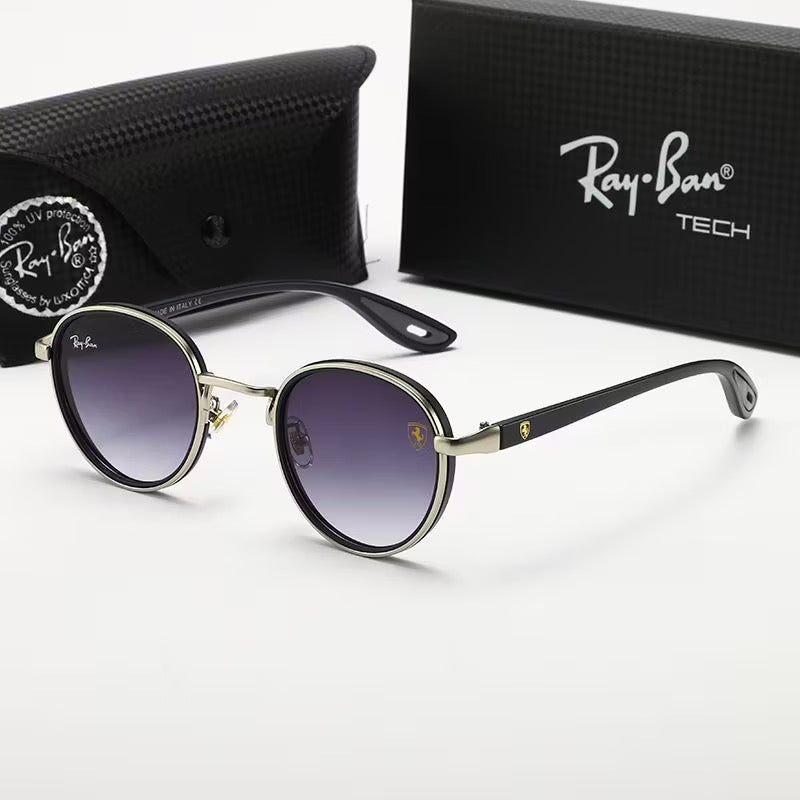 New stylish metal round-frame sunglasses with a distinctive look