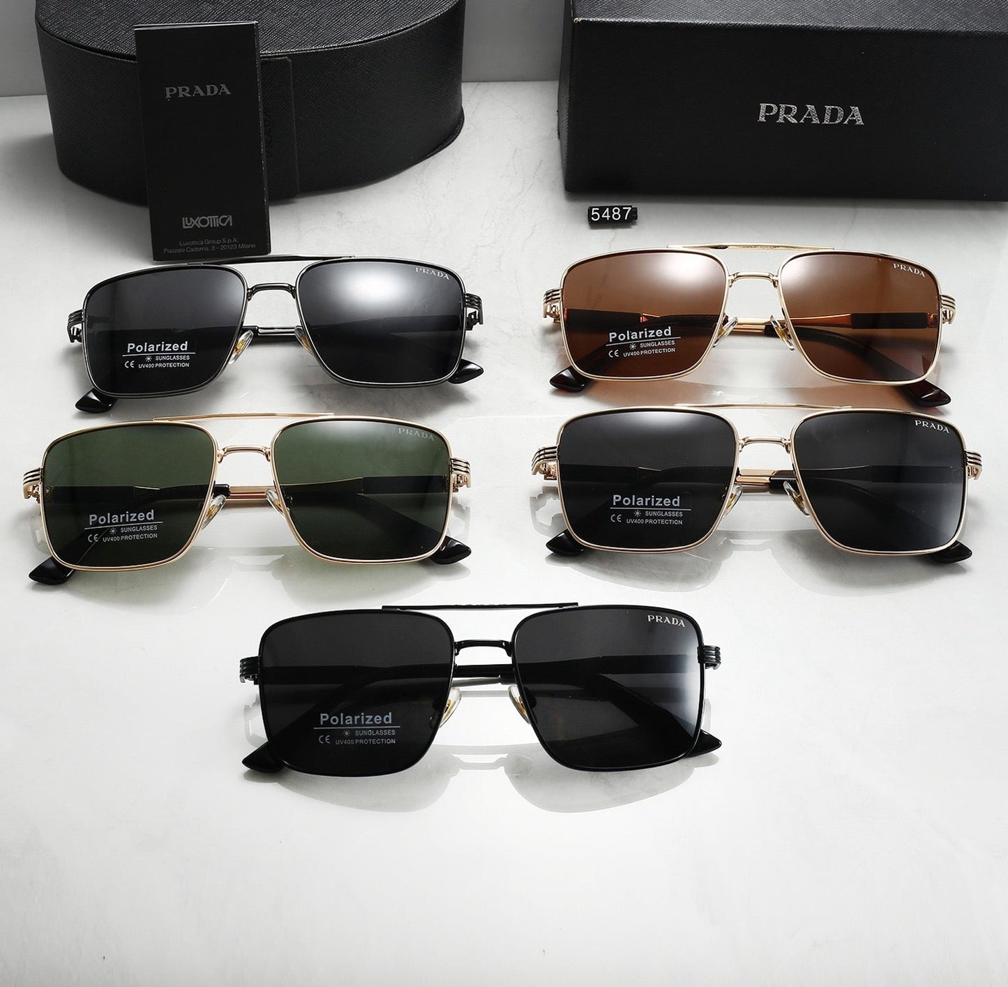 New polarized stylish casual metal sunglasses 5487