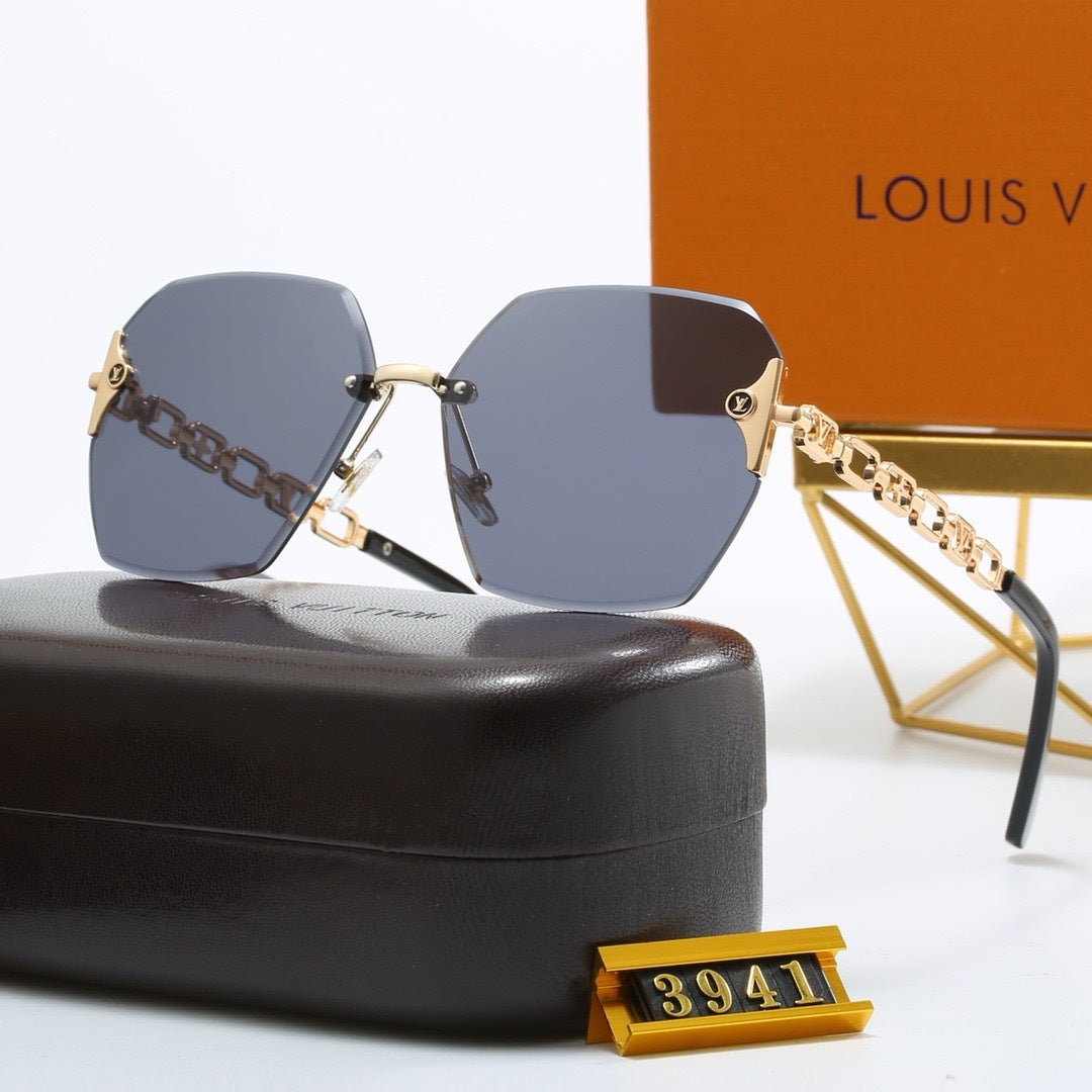 European and American style hollow metal sunglasses 3941