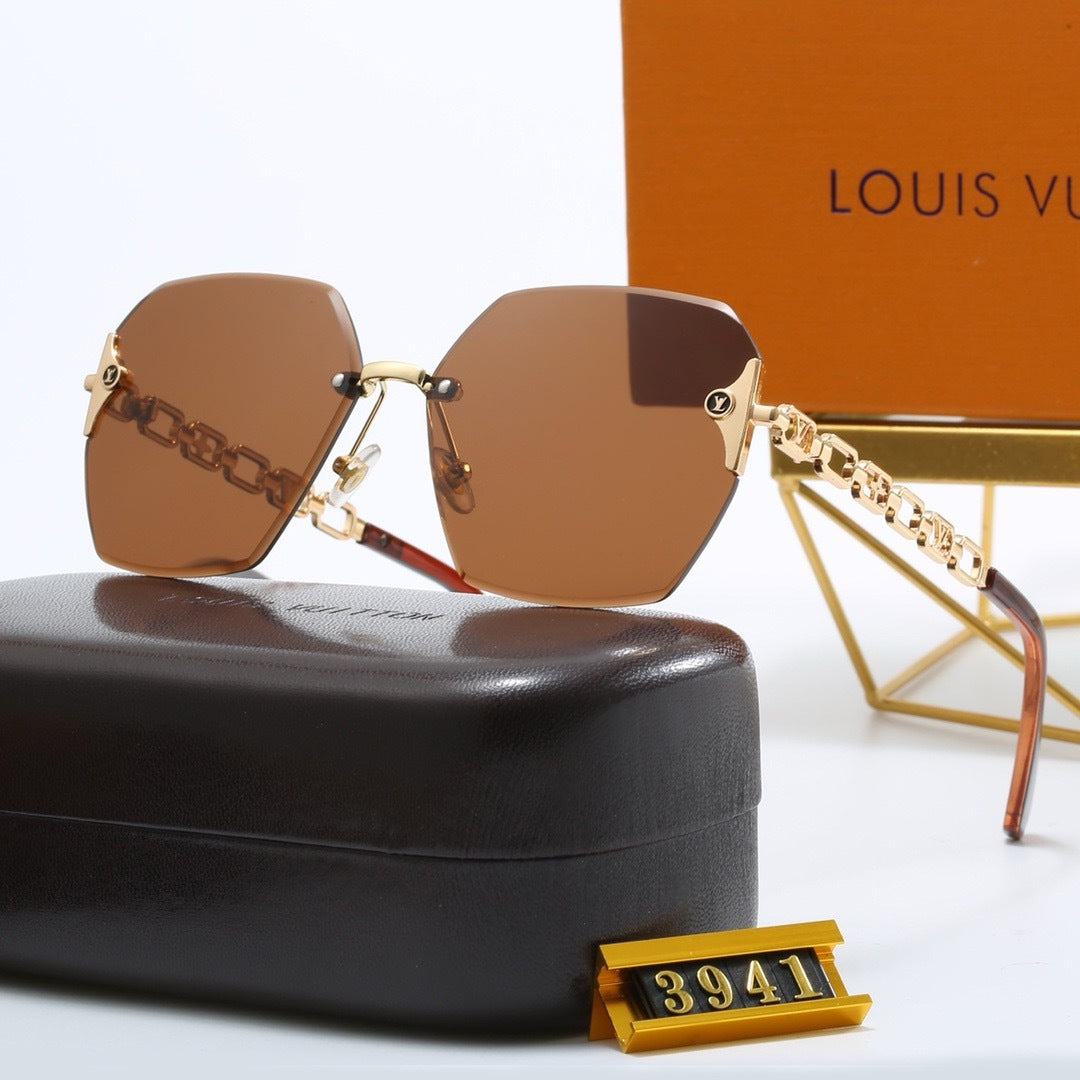 European and American style hollow metal sunglasses 3941