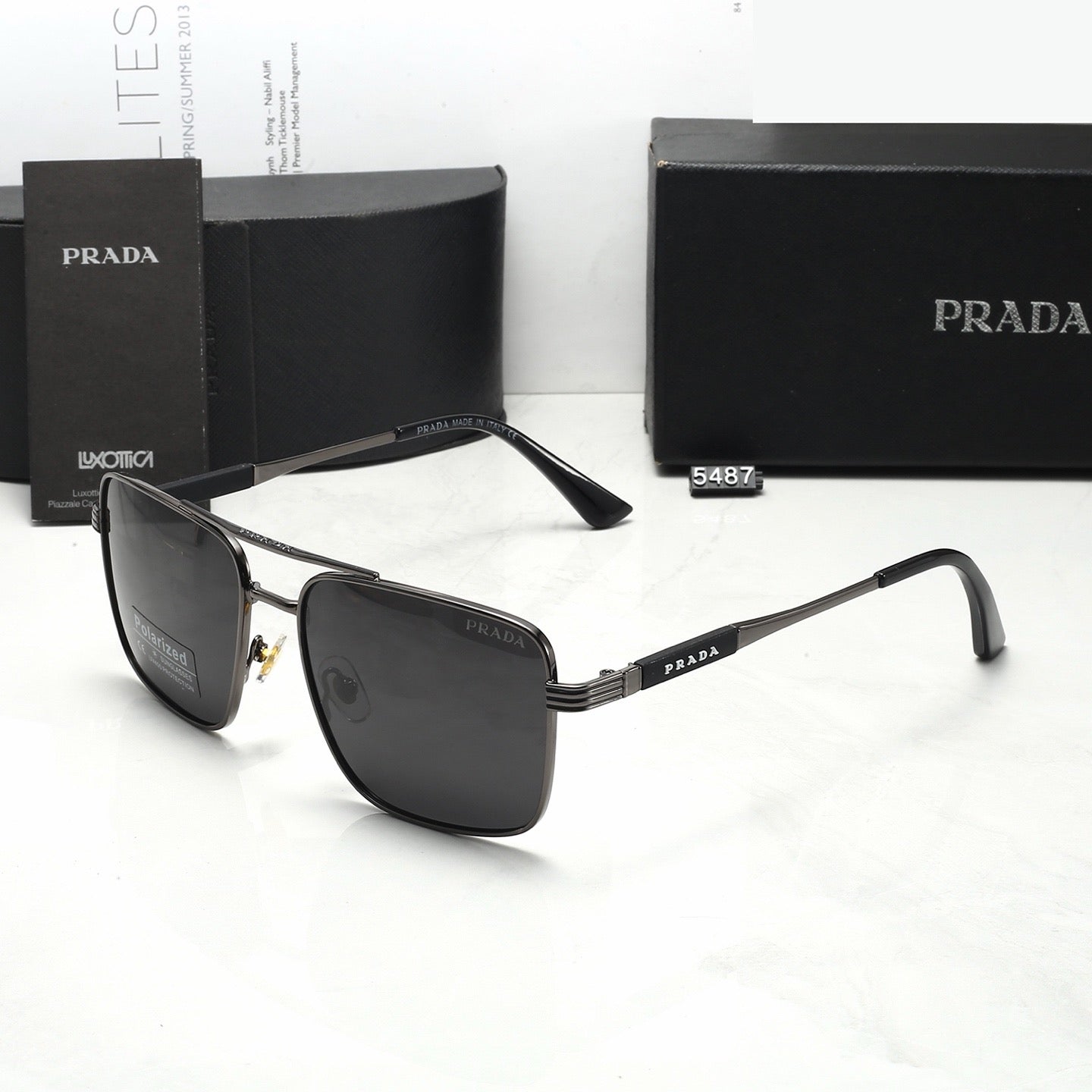 New polarized stylish casual metal sunglasses 5487