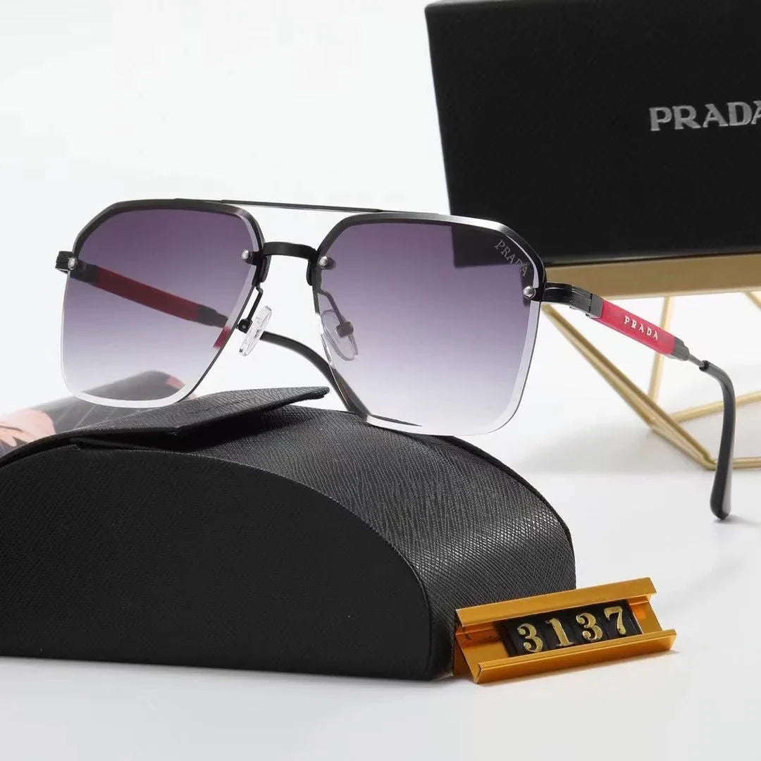 Hot new metal frame square lens sunglasses 3137