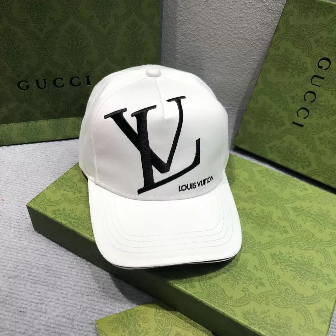 Large Embroidered Monogram Baseball Cap
