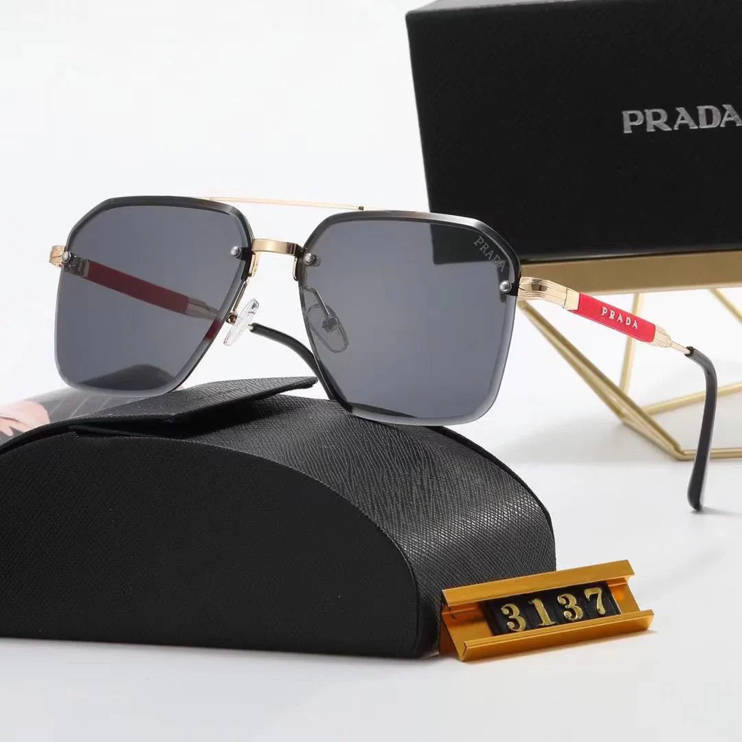 Hot new metal frame square lens sunglasses 3137
