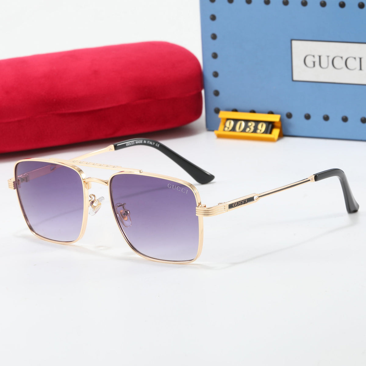 G High-priced New Sunscreen Metal Sunglasses 9039