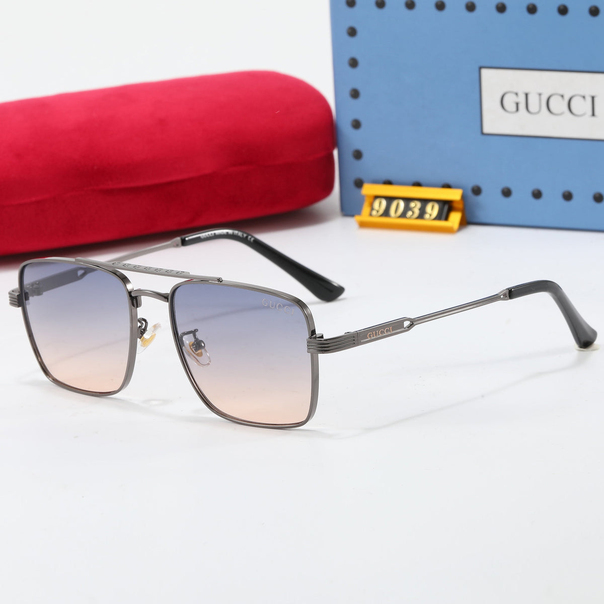 G High-priced New Sunscreen Metal Sunglasses 9039