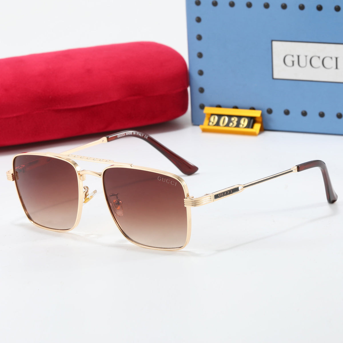 G High-priced New Sunscreen Metal Sunglasses 9039