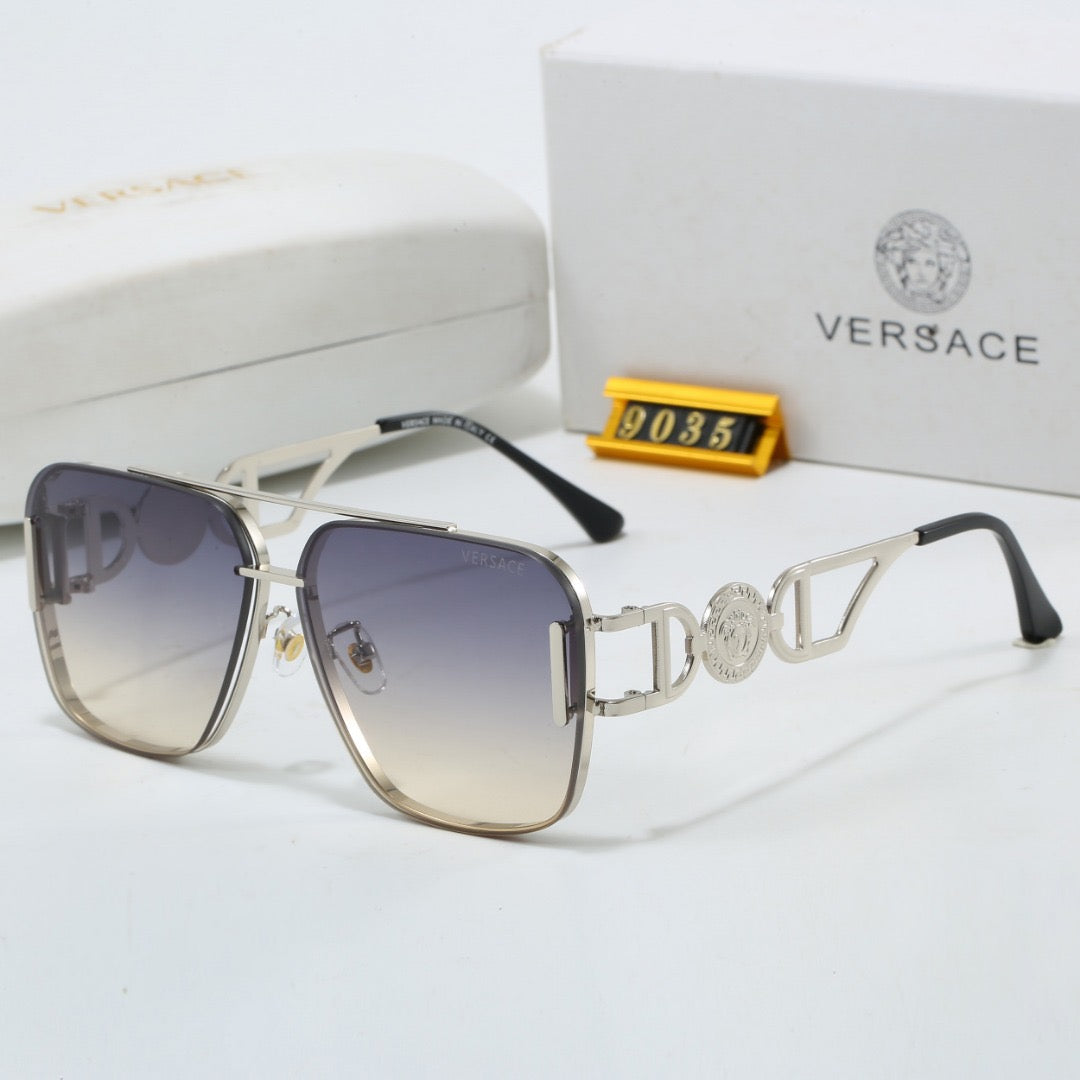 New Square-Frame Metal Fashion Sunglasses 9035