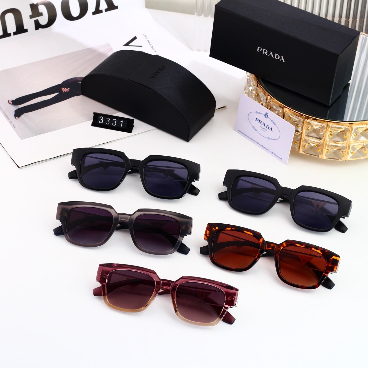 Casual Metal Polygon Sunglasses Fashion Streetwear  3331