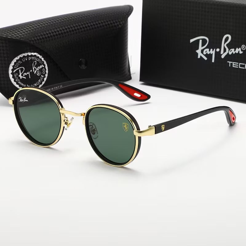 New stylish metal round-frame sunglasses with a distinctive look