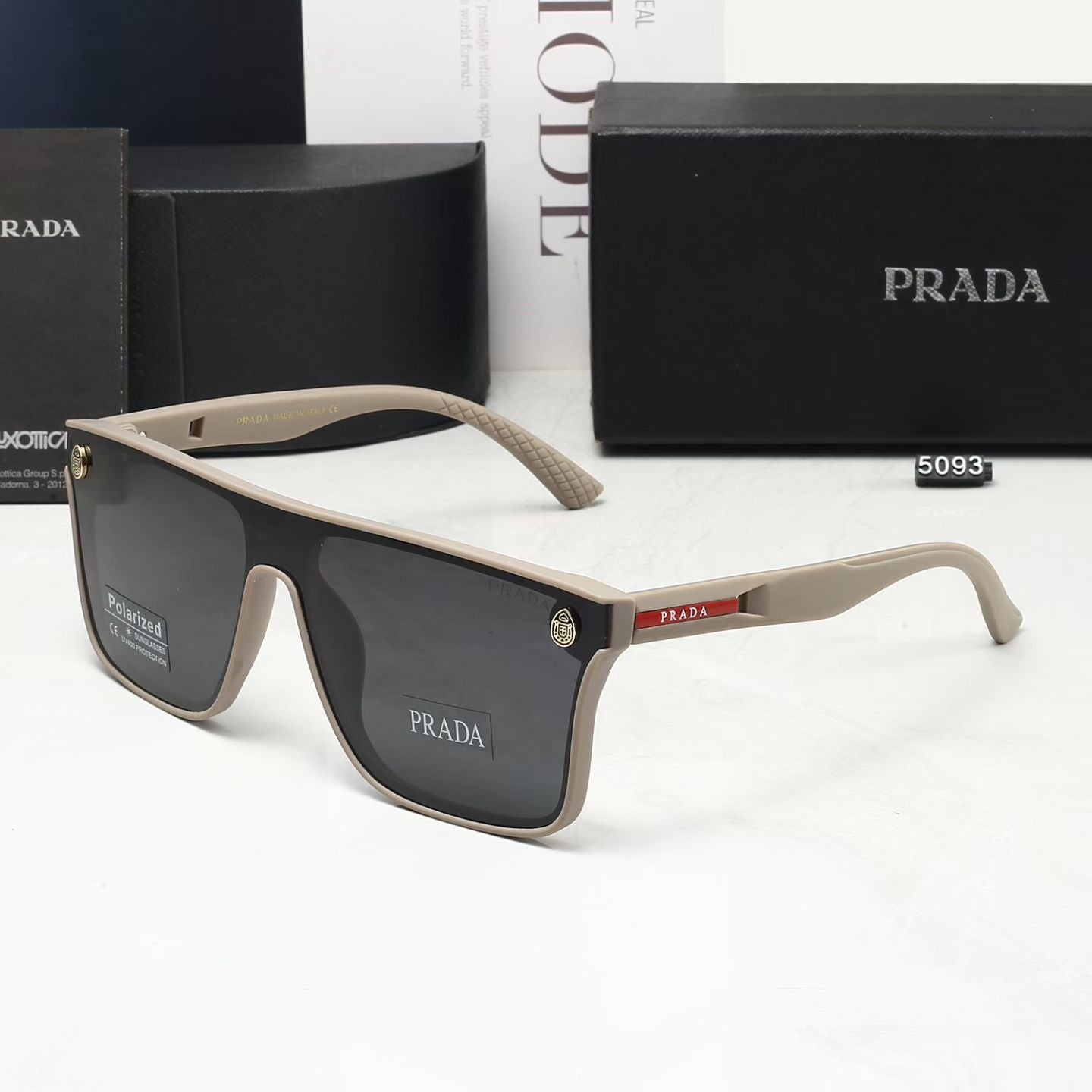 Simple oversized sun protection sunglasses 5093