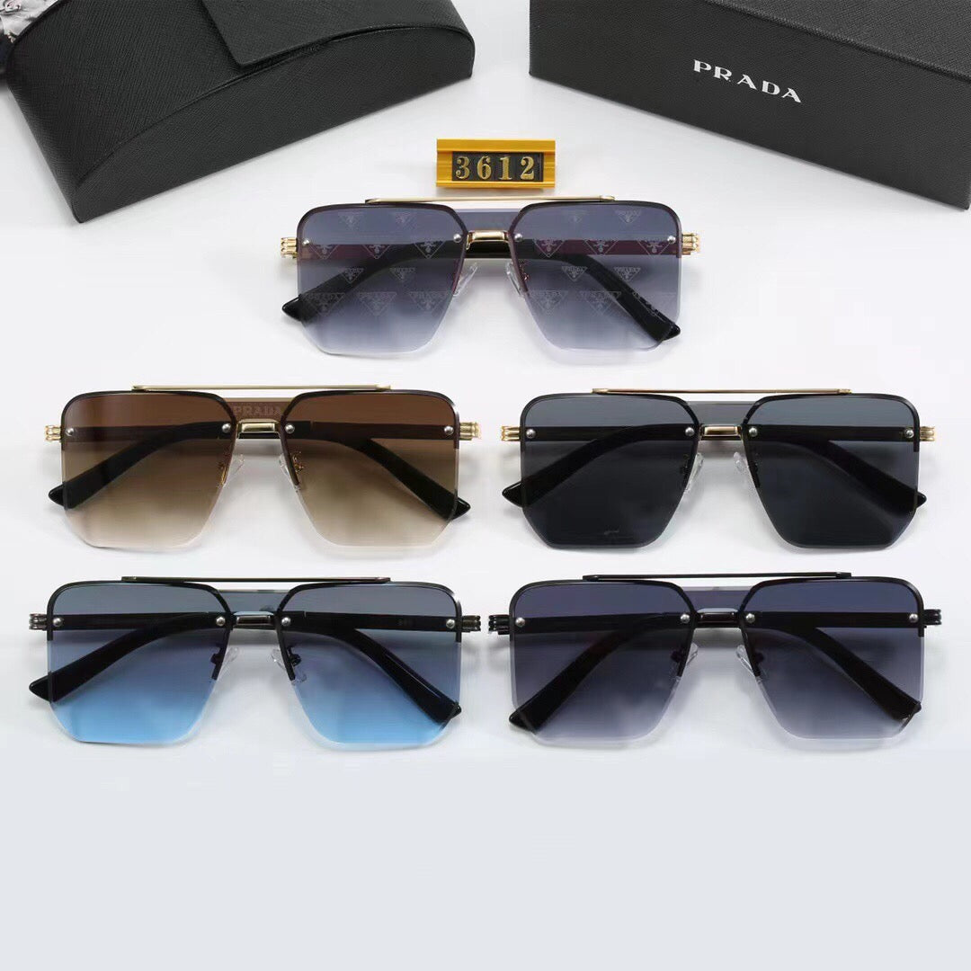 New gradient frameless thin sunglasses 3612