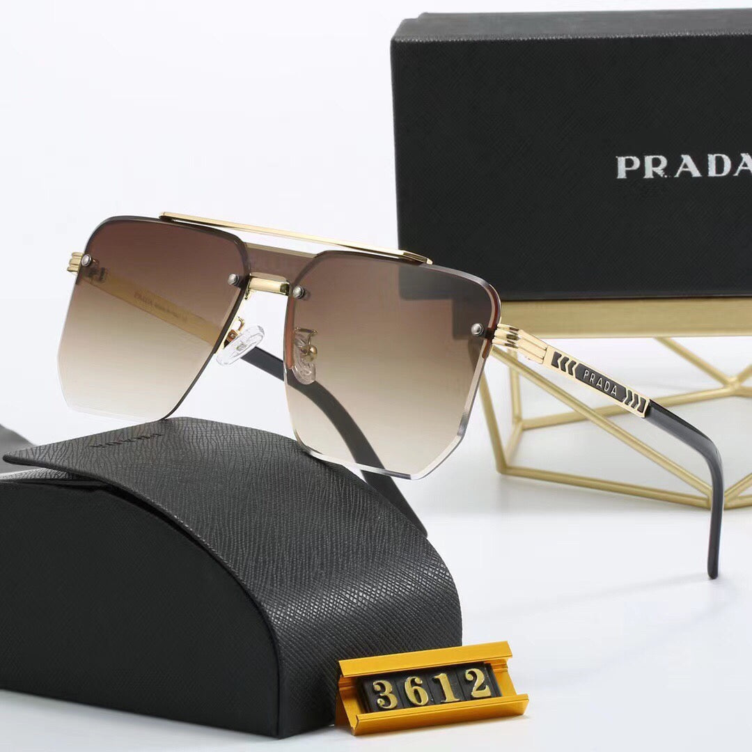 New gradient frameless thin sunglasses 3612