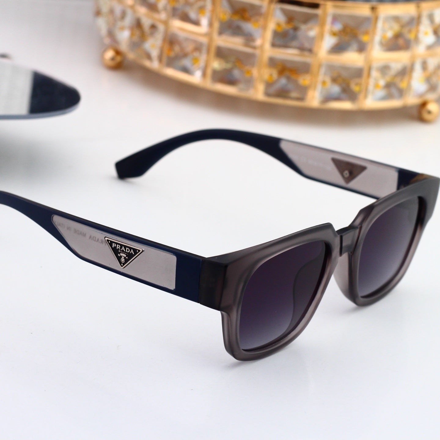 Casual Metal Polygon Sunglasses Fashion Streetwear  3331