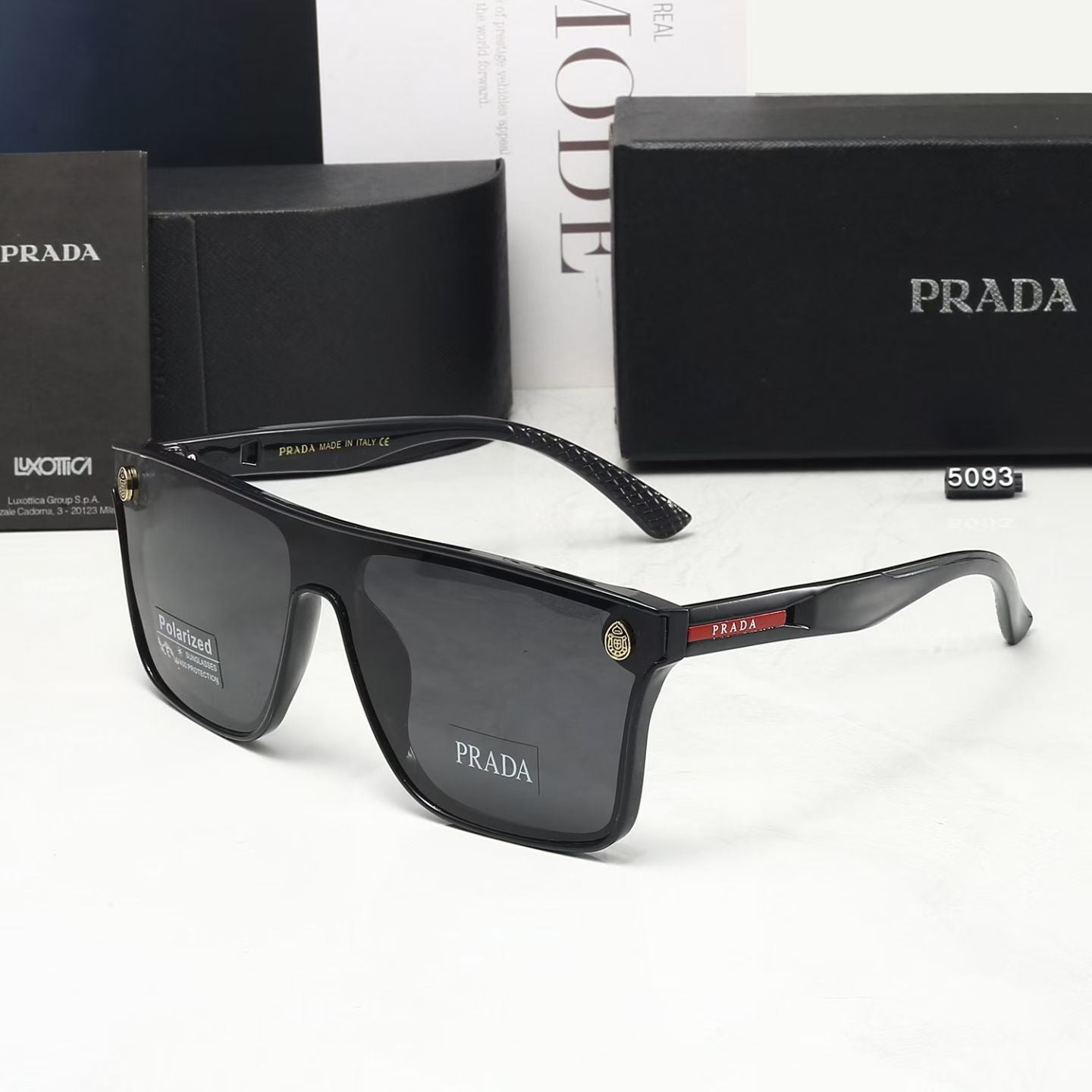 Simple oversized sun protection sunglasses 5093