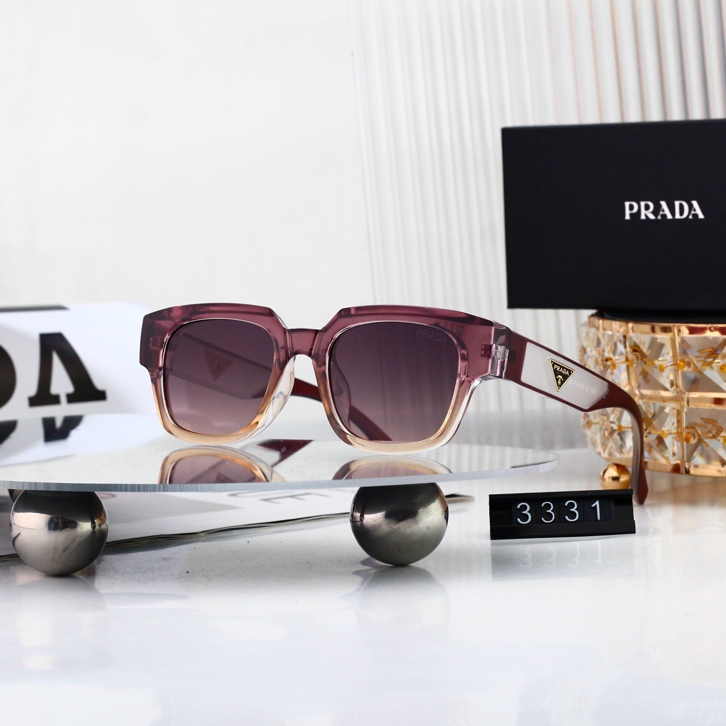 Casual Metal Polygon Sunglasses Fashion Streetwear  3331