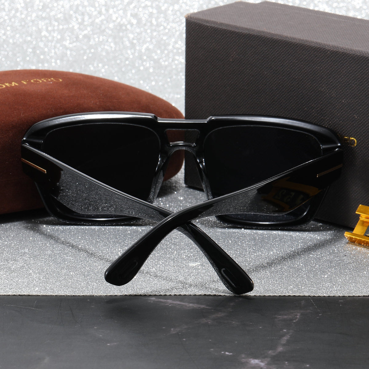 2026 American-style trendy double-bridge high-end sunglasses