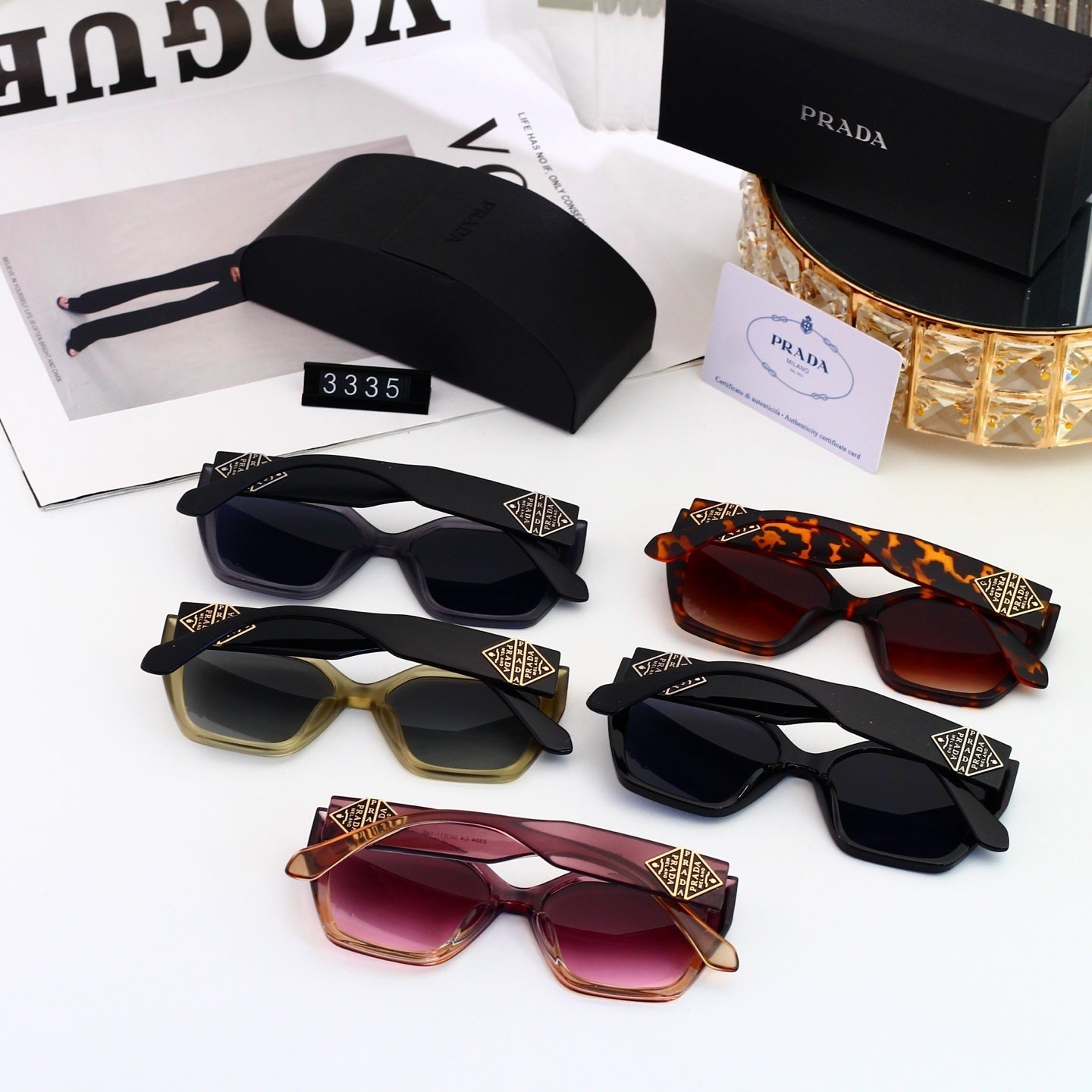 Polarized Sunglasses Personality Cat-Eye Square Frame Sunglasses  3335