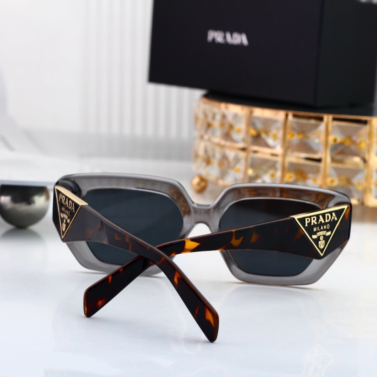 Polarized Sunglasses Personality Irregular Square Frame Sunglasses  7103