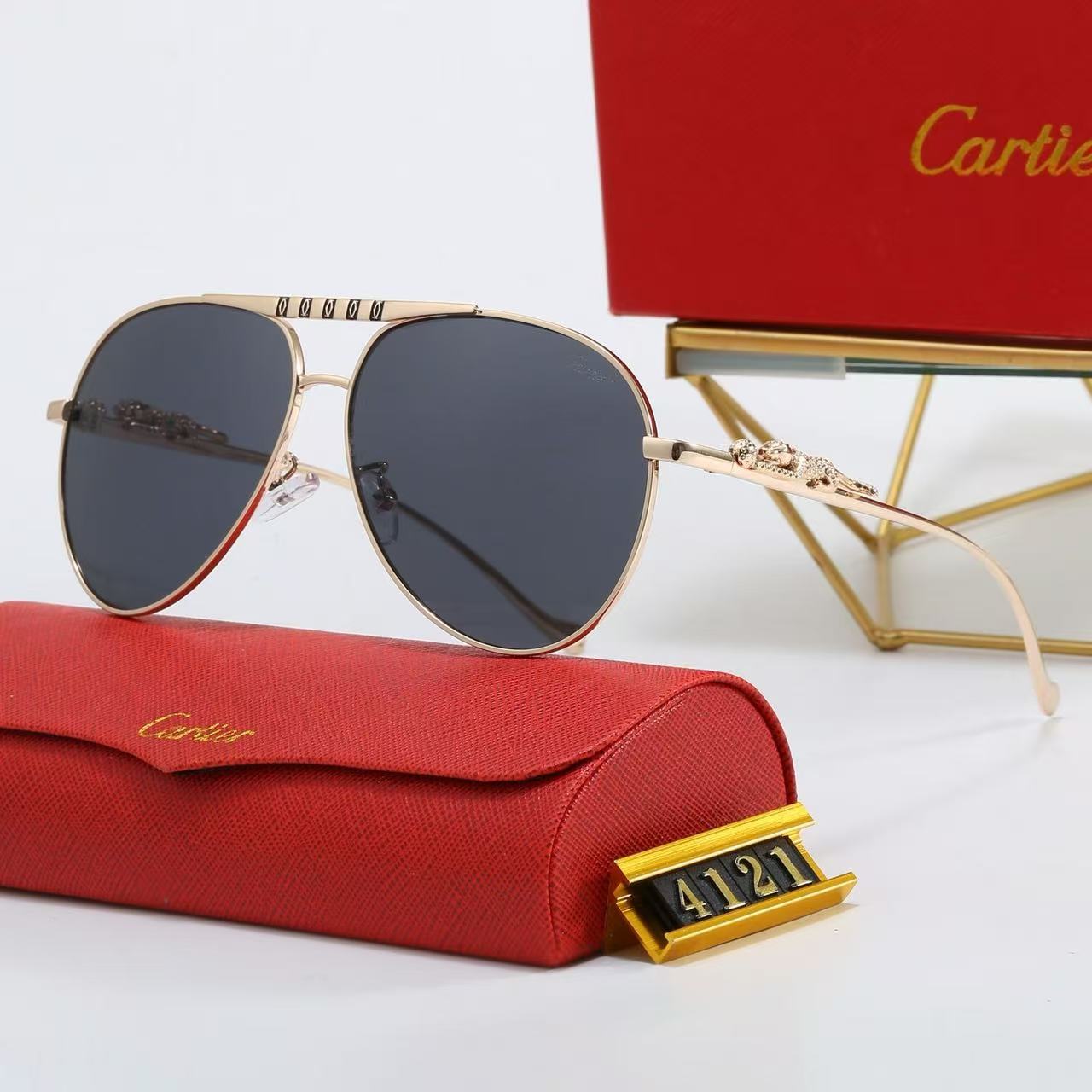Fashion metal frame universal sunglasses 4121