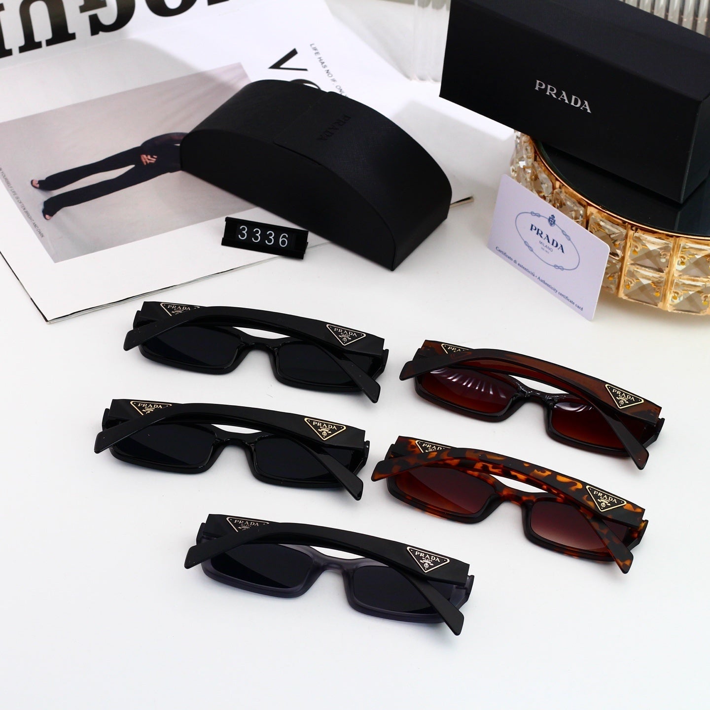 Trendy Metal Frame Polygon Logo Sunglasses 3336