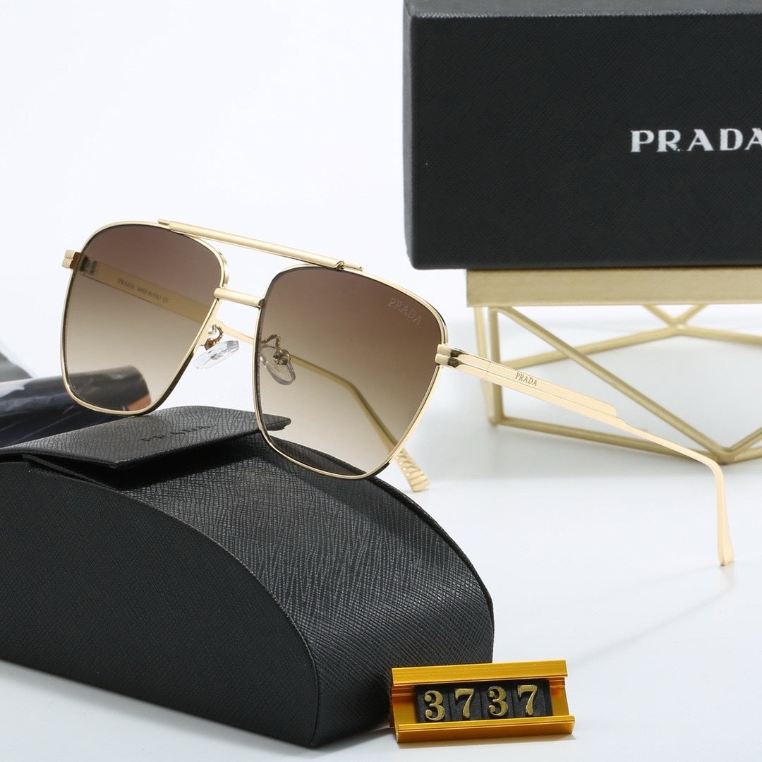 New metal fashion trend sunglasses 3737