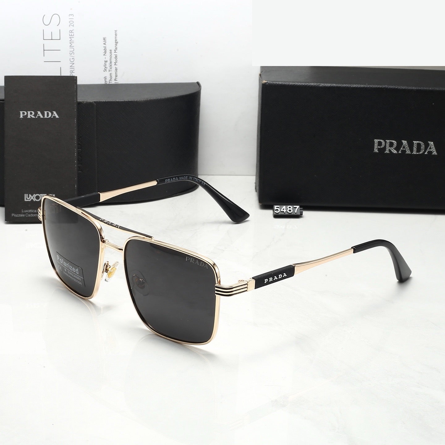 New polarized stylish casual metal sunglasses 5487