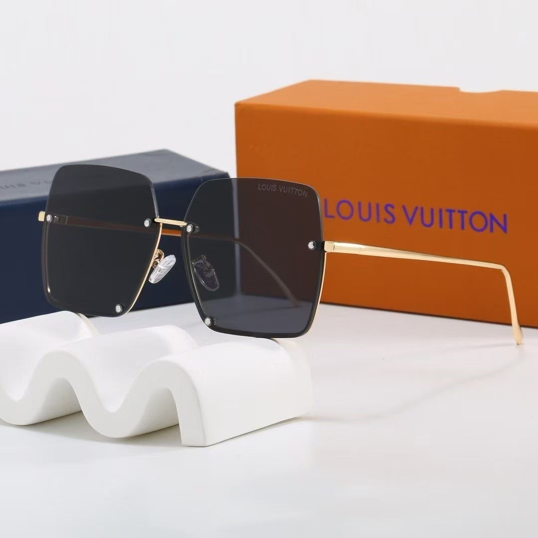 Frameless Oversized Square Gradient Sunglasses