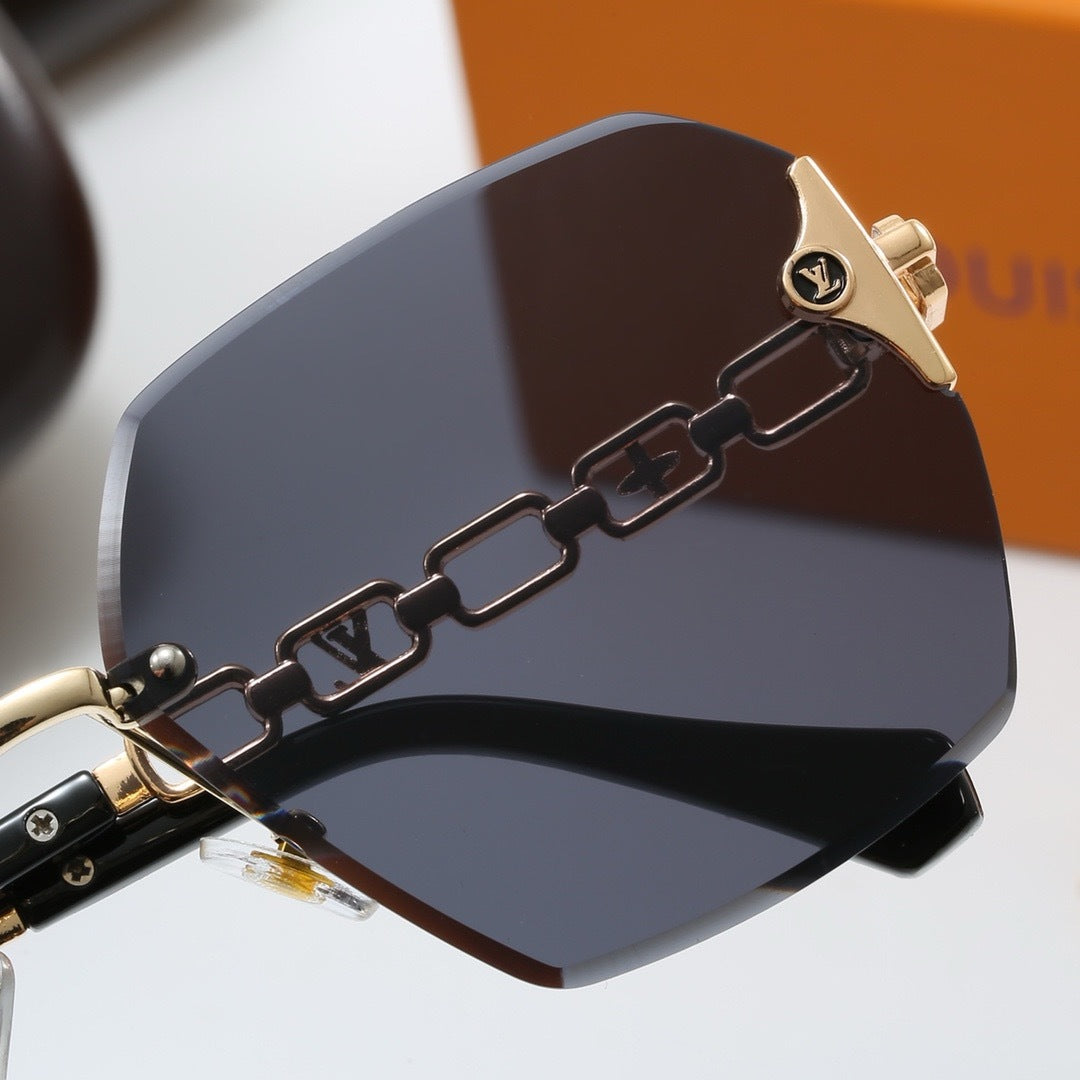 European and American style hollow metal sunglasses 3941