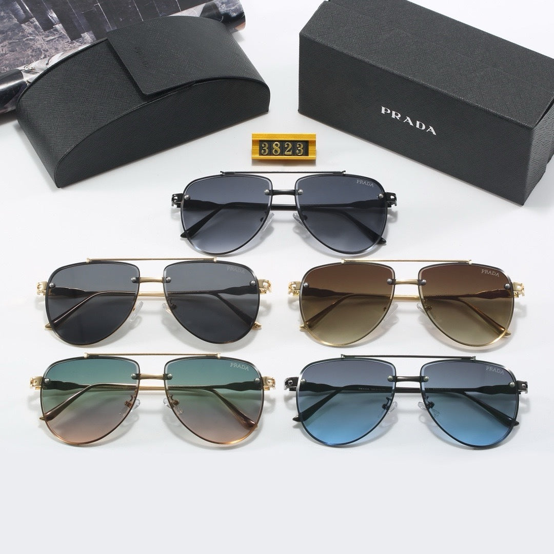 New metal fashion trend sunglasses 3823
